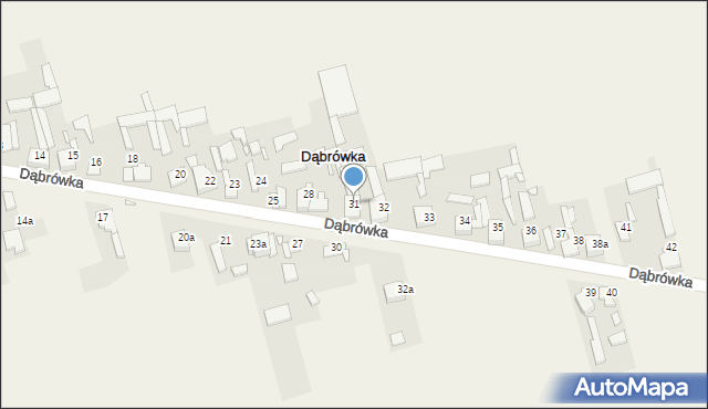 Dąbrówka, Dąbrówka, 31, mapa Dąbrówka