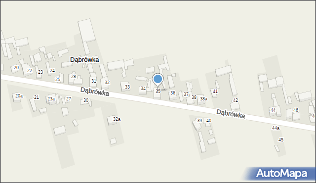 Dąbrówka, Dąbrówka, 35, mapa Dąbrówka