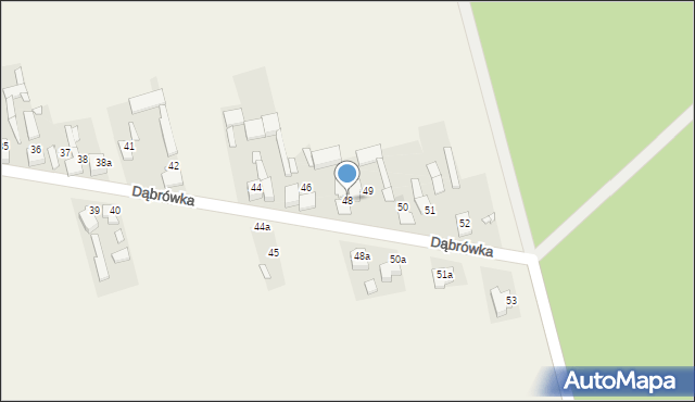 Dąbrówka, Dąbrówka, 48, mapa Dąbrówka