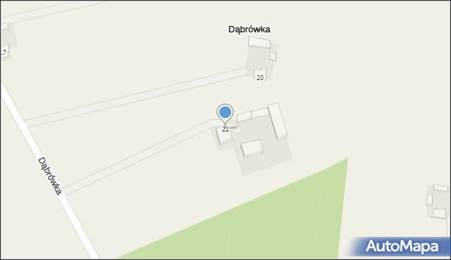 Dąbrówka, Dąbrówka, 21, mapa Dąbrówka