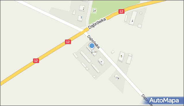 Dąbrówka, Dąbrówka, 6, mapa Dąbrówka