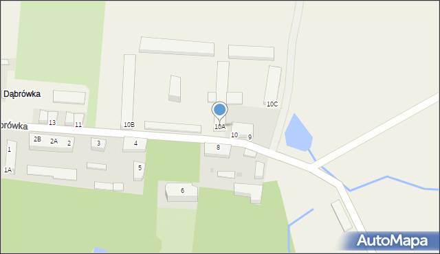 Dąbrówka, Dąbrówka, 10A, mapa Dąbrówka