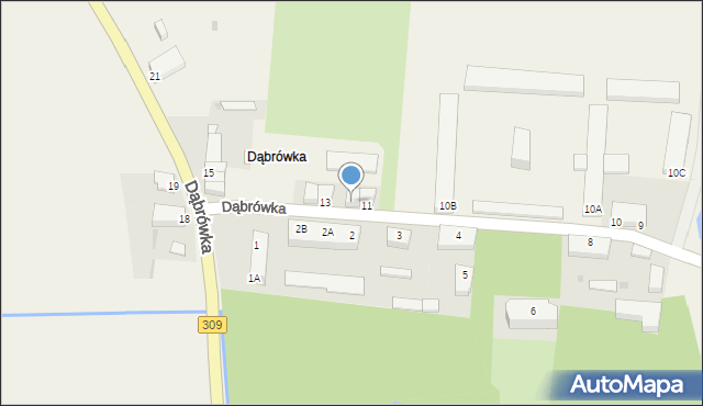 Dąbrówka, Dąbrówka, 12, mapa Dąbrówka