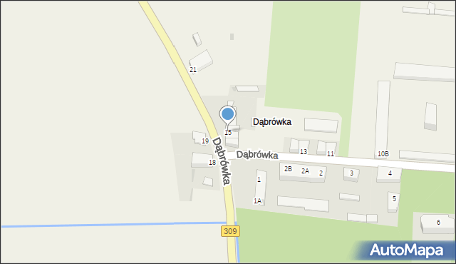 Dąbrówka, Dąbrówka, 15, mapa Dąbrówka