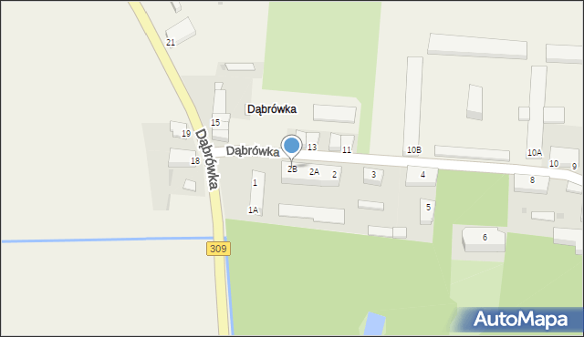 Dąbrówka, Dąbrówka, 2B, mapa Dąbrówka