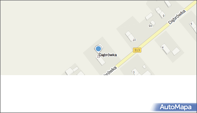 Dąbrówka, Dąbrówka, 11, mapa Dąbrówka