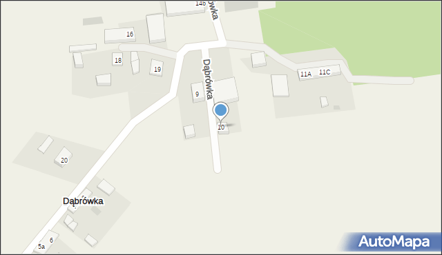 Dąbrówka, Dąbrówka, 10, mapa Dąbrówka