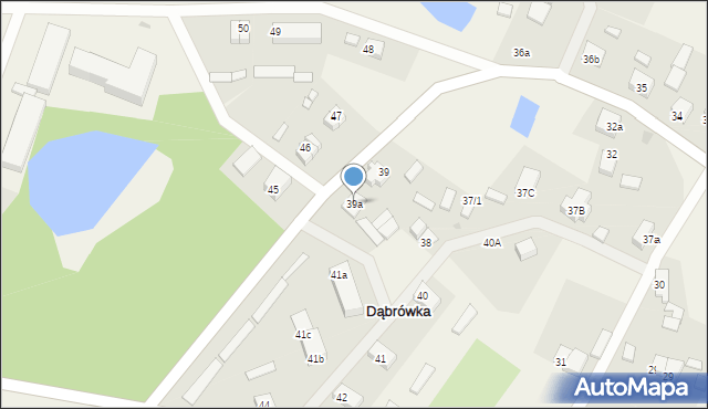 Dąbrówka, Dąbrówka, 39a, mapa Dąbrówka