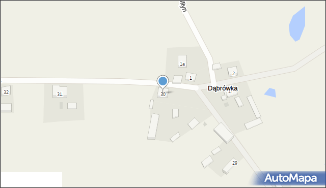 Dąbrówka, Dąbrówka, 30, mapa Dąbrówka