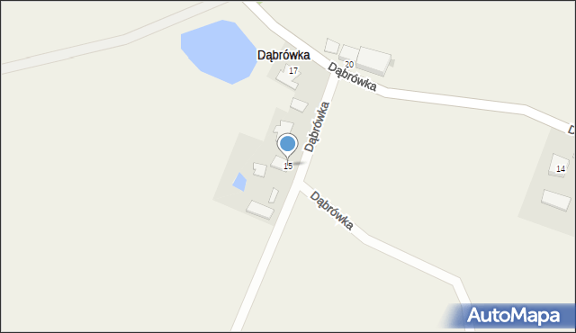 Dąbrówka, Dąbrówka, 15, mapa Dąbrówka