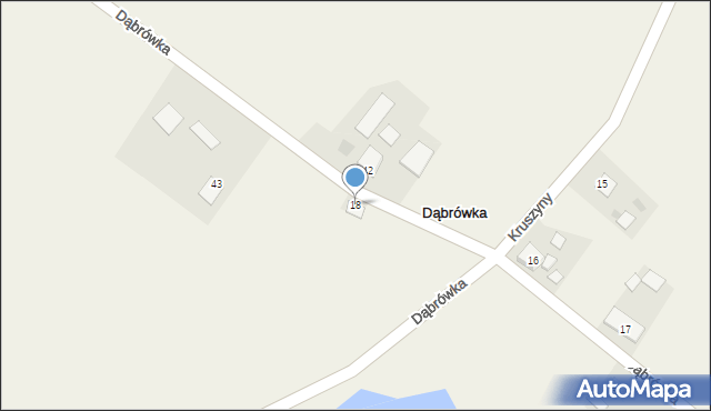 Dąbrówka, Dąbrówka, 18, mapa Dąbrówka