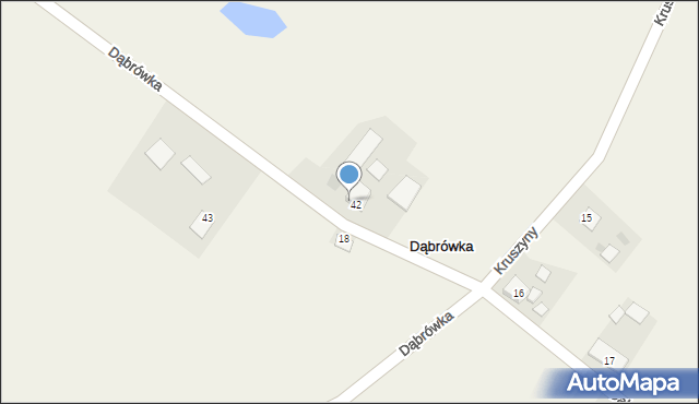 Dąbrówka, Dąbrówka, 42a, mapa Dąbrówka