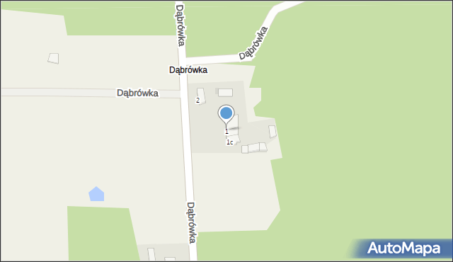 Dąbrówka, Dąbrówka, 1, mapa Dąbrówka