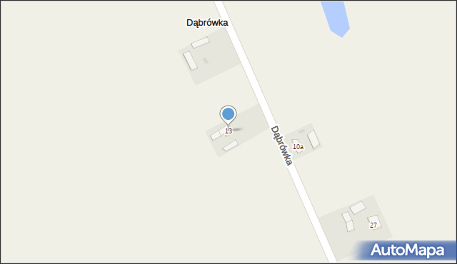 Dąbrówka, Dąbrówka, 13, mapa Dąbrówka