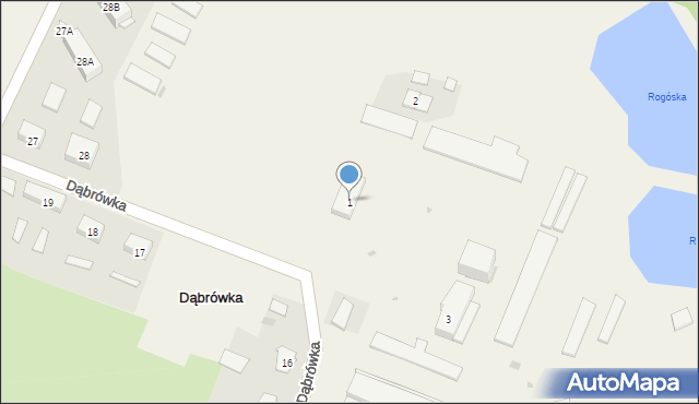 Dąbrówka, Dąbrówka, 1, mapa Dąbrówka