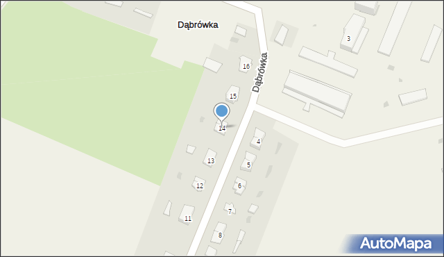 Dąbrówka, Dąbrówka, 14, mapa Dąbrówka