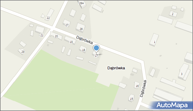 Dąbrówka, Dąbrówka, 17, mapa Dąbrówka