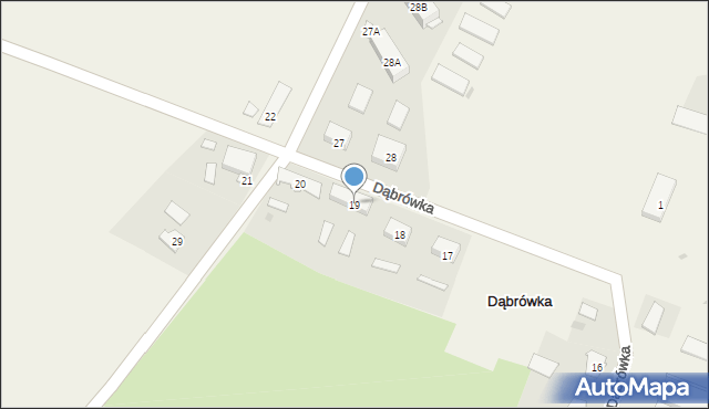 Dąbrówka, Dąbrówka, 19, mapa Dąbrówka