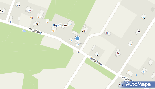 Dąbrówka, Dąbrówka, 2A, mapa Dąbrówka