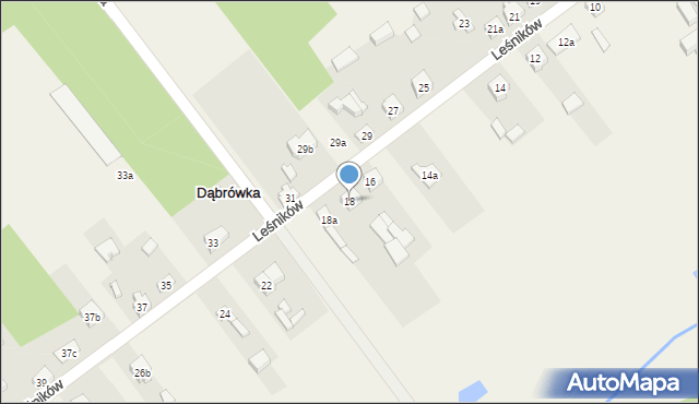 Dąbrówka, Dąbrówka, 18, mapa Dąbrówka