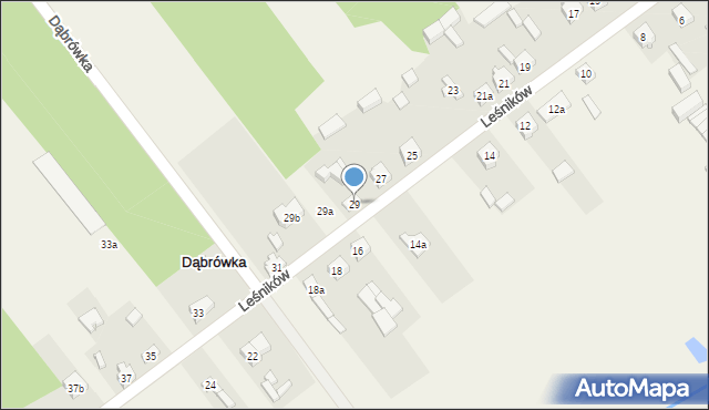 Dąbrówka, Dąbrówka, 29, mapa Dąbrówka