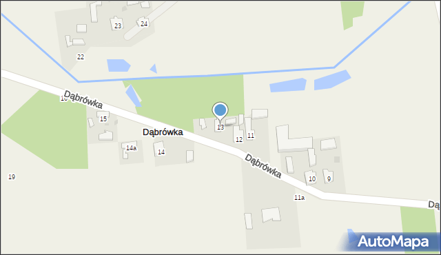 Dąbrówka, Dąbrówka, 13, mapa Dąbrówka