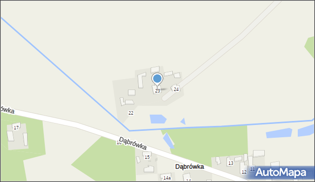 Dąbrówka, Dąbrówka, 23, mapa Dąbrówka