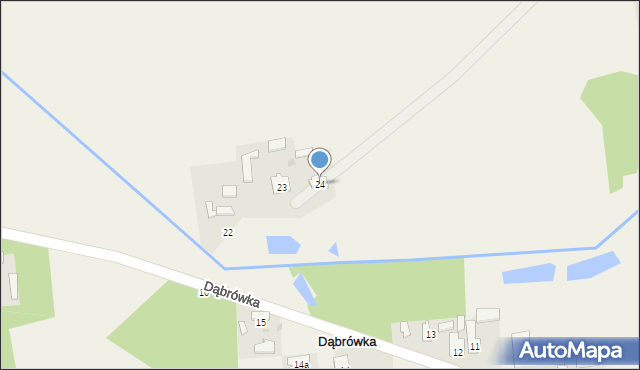 Dąbrówka, Dąbrówka, 24, mapa Dąbrówka