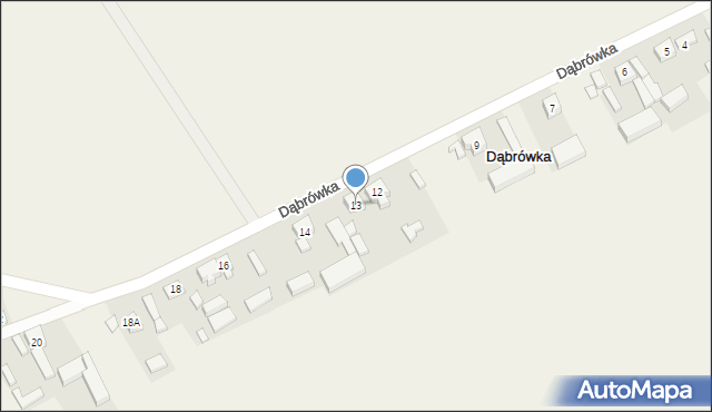 Dąbrówka, Dąbrówka, 13, mapa Dąbrówka