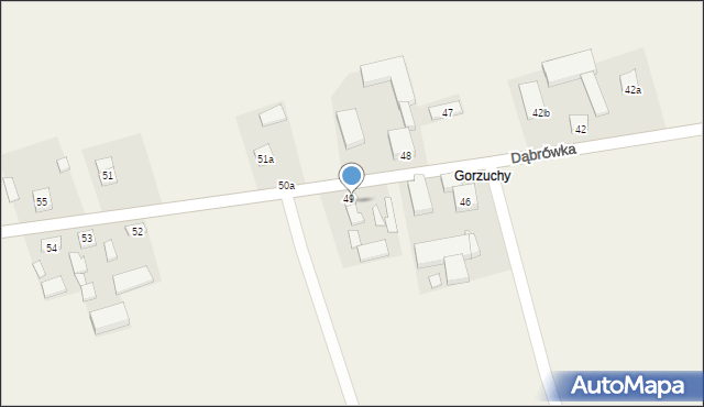 Dąbrówka, Dąbrówka, 48, mapa Dąbrówka