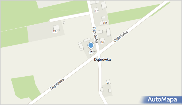 Dąbrówka, Dąbrówka, 15, mapa Dąbrówka