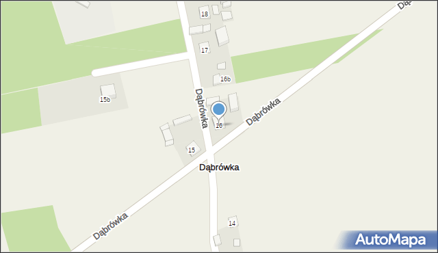 Dąbrówka, Dąbrówka, 16, mapa Dąbrówka