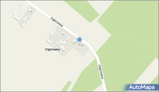 Dąbrówka, Dąbrówka, 7, mapa Dąbrówka