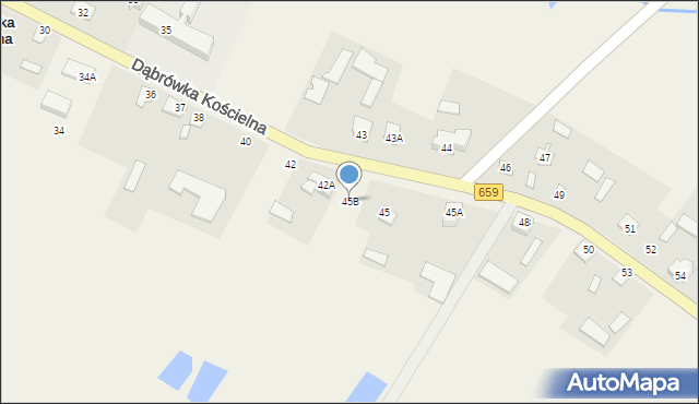 Dąbrówka Kościelna, Dąbrówka Kościelna, 45B, mapa Dąbrówka Kościelna