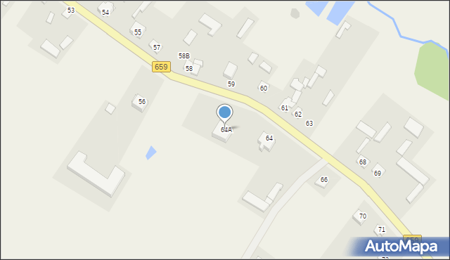 Dąbrówka Kościelna, Dąbrówka Kościelna, 64A, mapa Dąbrówka Kościelna