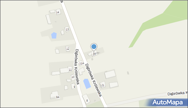 Dąbrówka Królewska, Dąbrówka Królewska, 20, mapa Dąbrówka Królewska