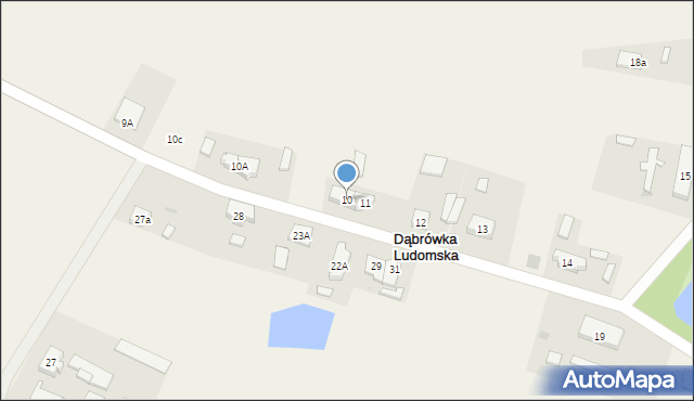 Dąbrówka Ludomska, Dąbrówka Ludomska, 10, mapa Dąbrówka Ludomska