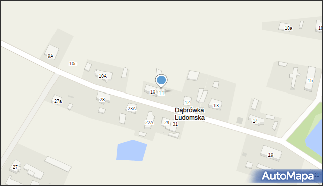 Dąbrówka Ludomska, Dąbrówka Ludomska, 11, mapa Dąbrówka Ludomska