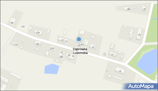 Dąbrówka Ludomska, Dąbrówka Ludomska, 12, mapa Dąbrówka Ludomska