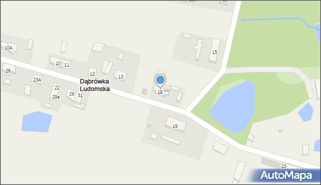 Dąbrówka Ludomska, Dąbrówka Ludomska, 14, mapa Dąbrówka Ludomska