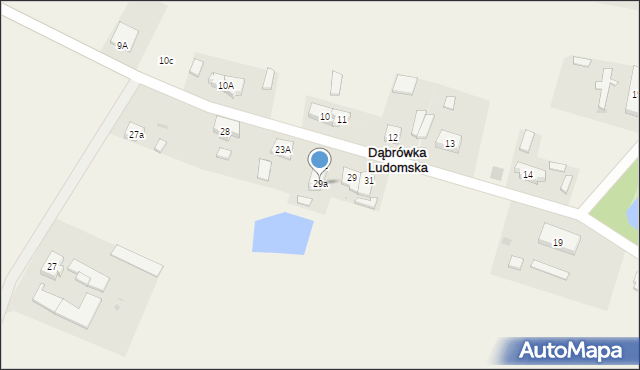 Dąbrówka Ludomska, Dąbrówka Ludomska, 29a, mapa Dąbrówka Ludomska