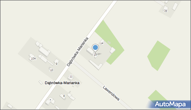 Dąbrówka-Marianka, Dąbrówka-Marianka, 13, mapa Dąbrówka-Marianka