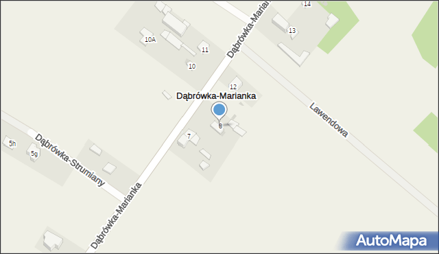 Dąbrówka-Marianka, Dąbrówka-Marianka, 8, mapa Dąbrówka-Marianka