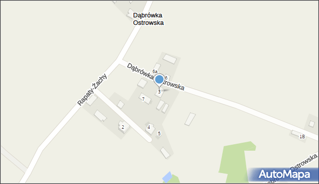 Dąbrówka Ostrowska, Dąbrówka Ostrowska, 3, mapa Dąbrówka Ostrowska