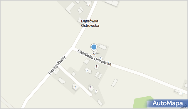 Dąbrówka Ostrowska, Dąbrówka Ostrowska, 6a, mapa Dąbrówka Ostrowska