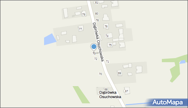 Dąbrówka Osuchowska, Dąbrówka Osuchowska, 73, mapa Dąbrówka Osuchowska
