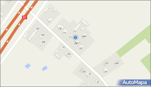 Dąbrówka Podłężna, Dąbrówka Podłężna, 16B, mapa Dąbrówka Podłężna