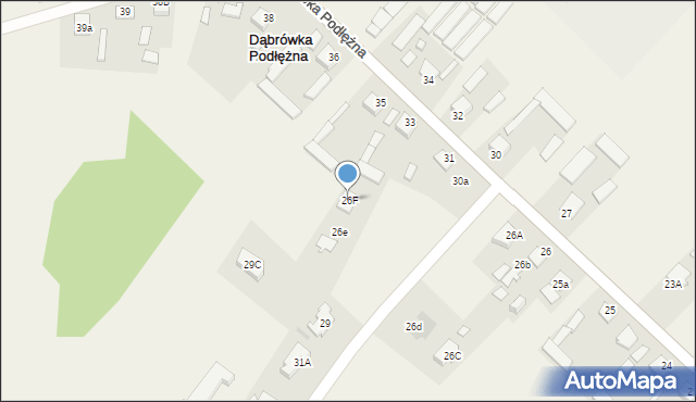 Dąbrówka Podłężna, Dąbrówka Podłężna, 26F, mapa Dąbrówka Podłężna