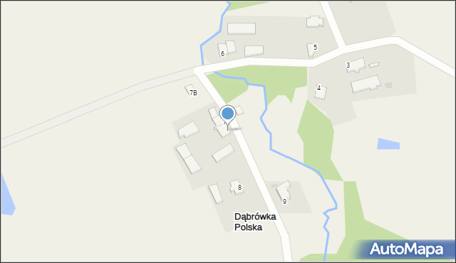 Dąbrówka Polska, Dąbrówka Polska, 7a, mapa Dąbrówka Polska