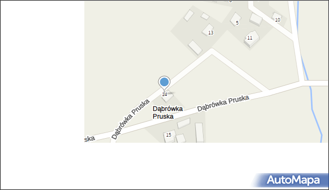 Dąbrówka Pruska, Dąbrówka Pruska, 14, mapa Dąbrówka Pruska